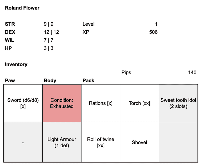 spreadsheet example