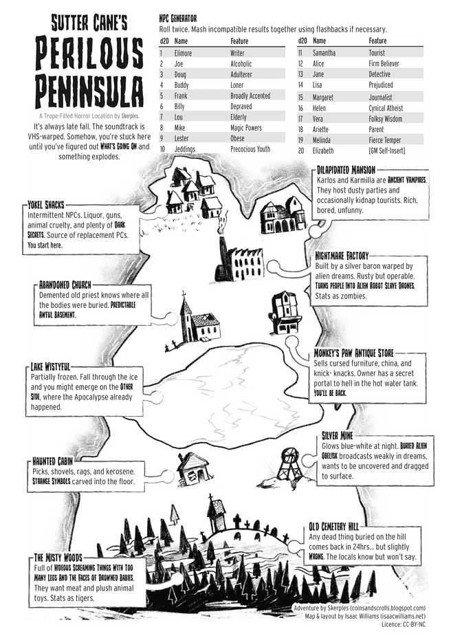 Map of the perilous peninsula